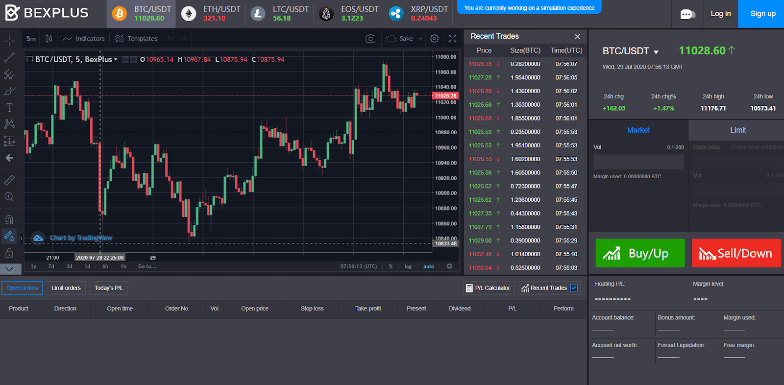 Trade on Bexplus