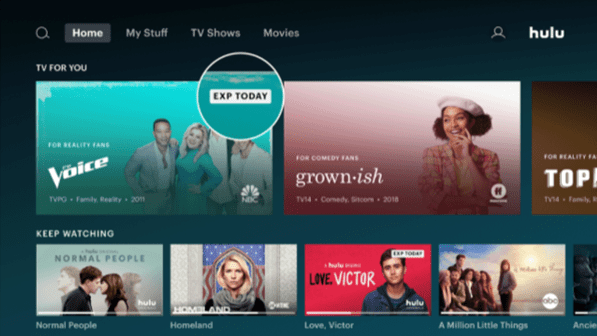 Hulu Expire badges