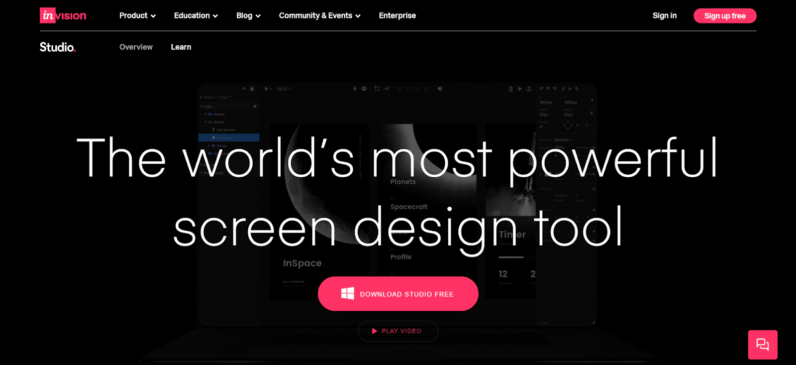 popular design prototyping and collaboration platform