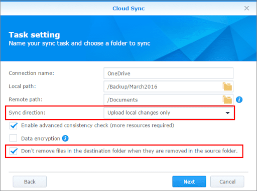 microsoft onedrive backup only select files