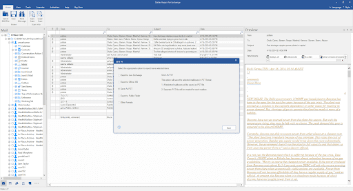 Software supports Exchange 