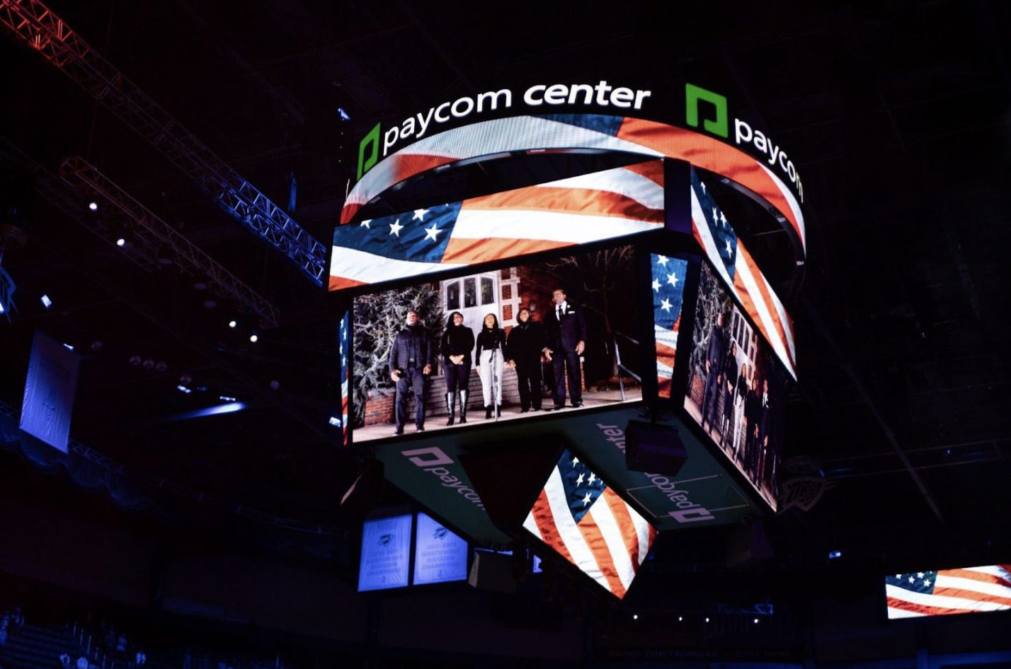 LOOK: Paycom Center installs new scoreboard for OKC Thunder games