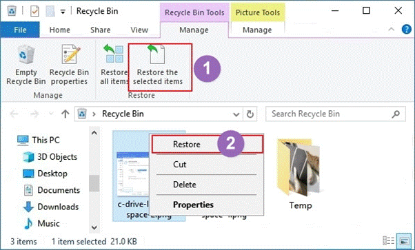 Recover Deleted Files from Recycle Bin