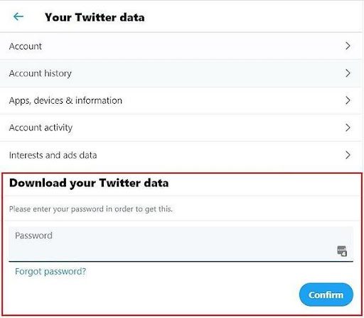 Twitter Account data