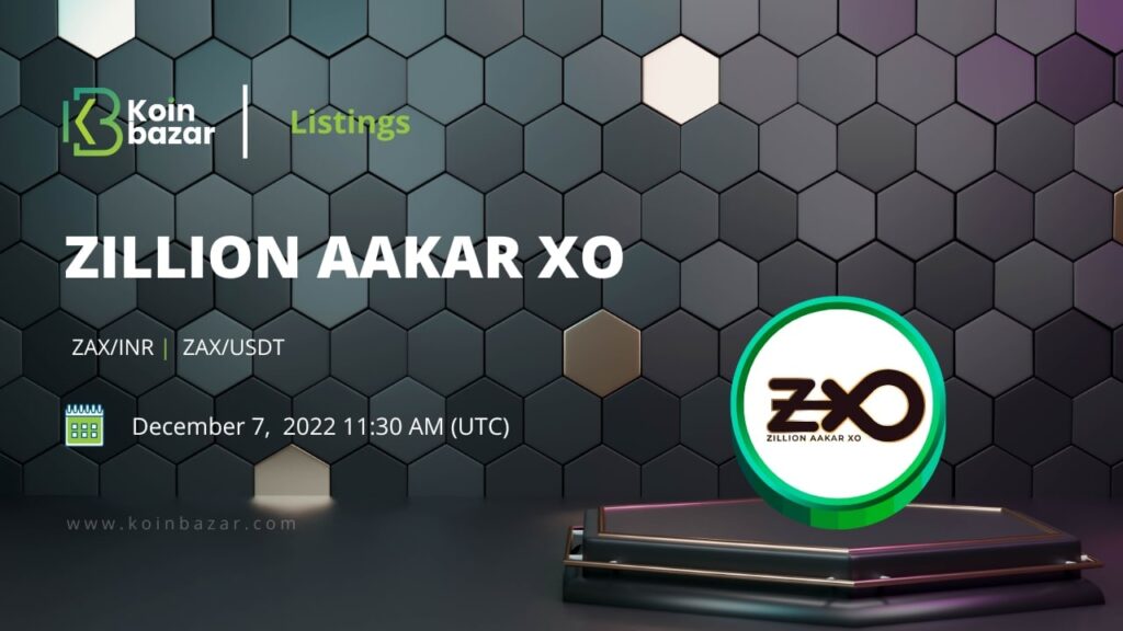 Crypto Exchange Koinbazar Lists Zillion Aakar Xo (ZAX)