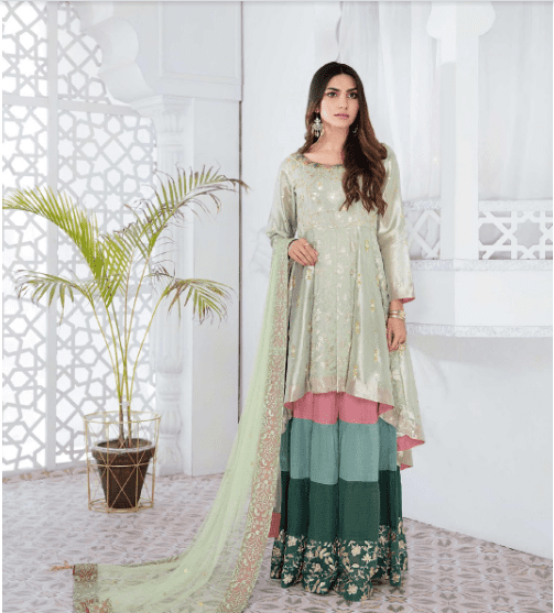 Semi formal hot sale dresses pakistani