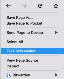 Screenshot a Website in Firefox