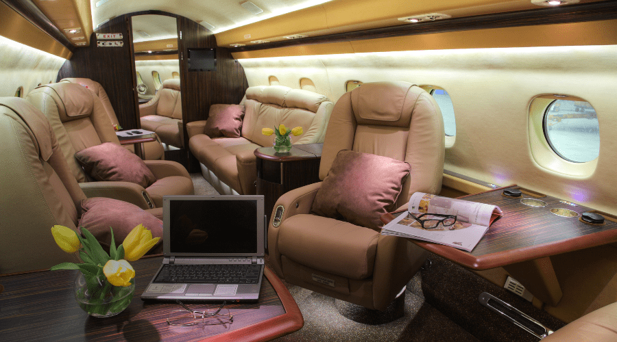 The beauty of UK Private Jet Interior customizations