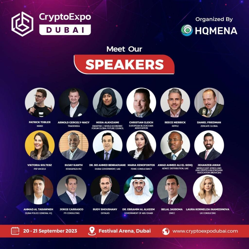 Best Crypto Event Crypto Expo Dubai 2023 Unveils Premier Sponsors and Stellar Speaker Lineup