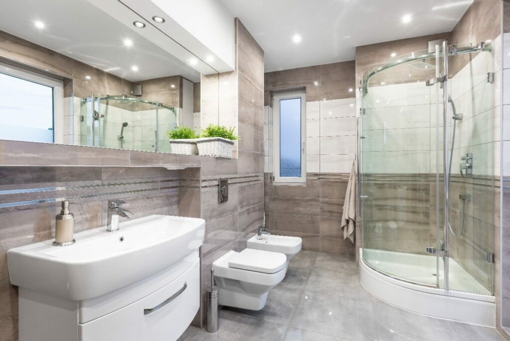 stylish bathroom space