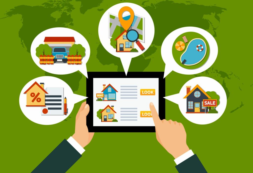 Real Estate Selection Concept