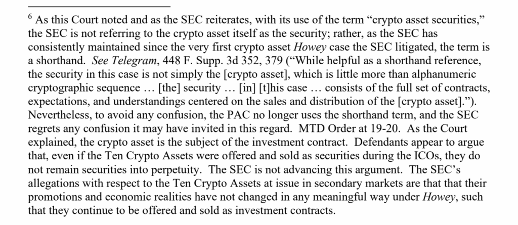 Scott Dylan discusses the SEC's Footnote 6 and its implications for crypto regulation, focusing on the distinction between crypto tokens and investment contracts.