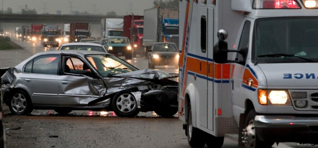 Car Accident in Bad Weather