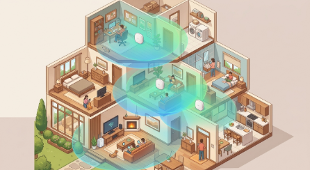 Large-site wireless planning still depends on placement and coverage, even with newer WiFi standards.