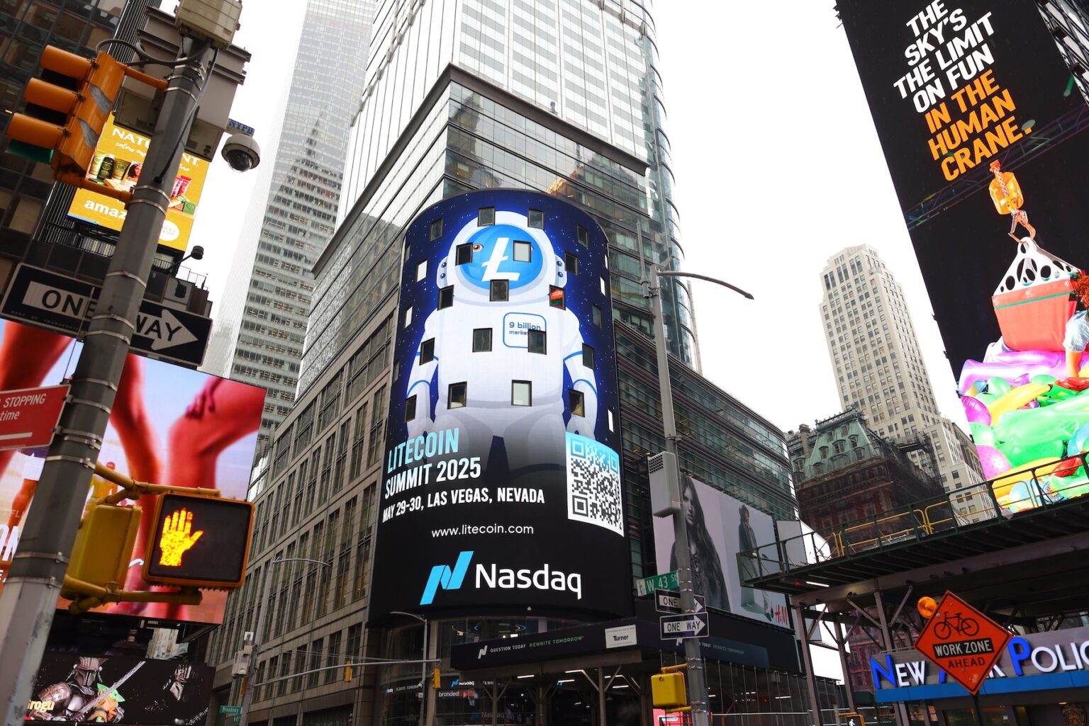 Litecoin’s Upcoming Vegas Summit Targets Big Apple With NASDAQ Ad