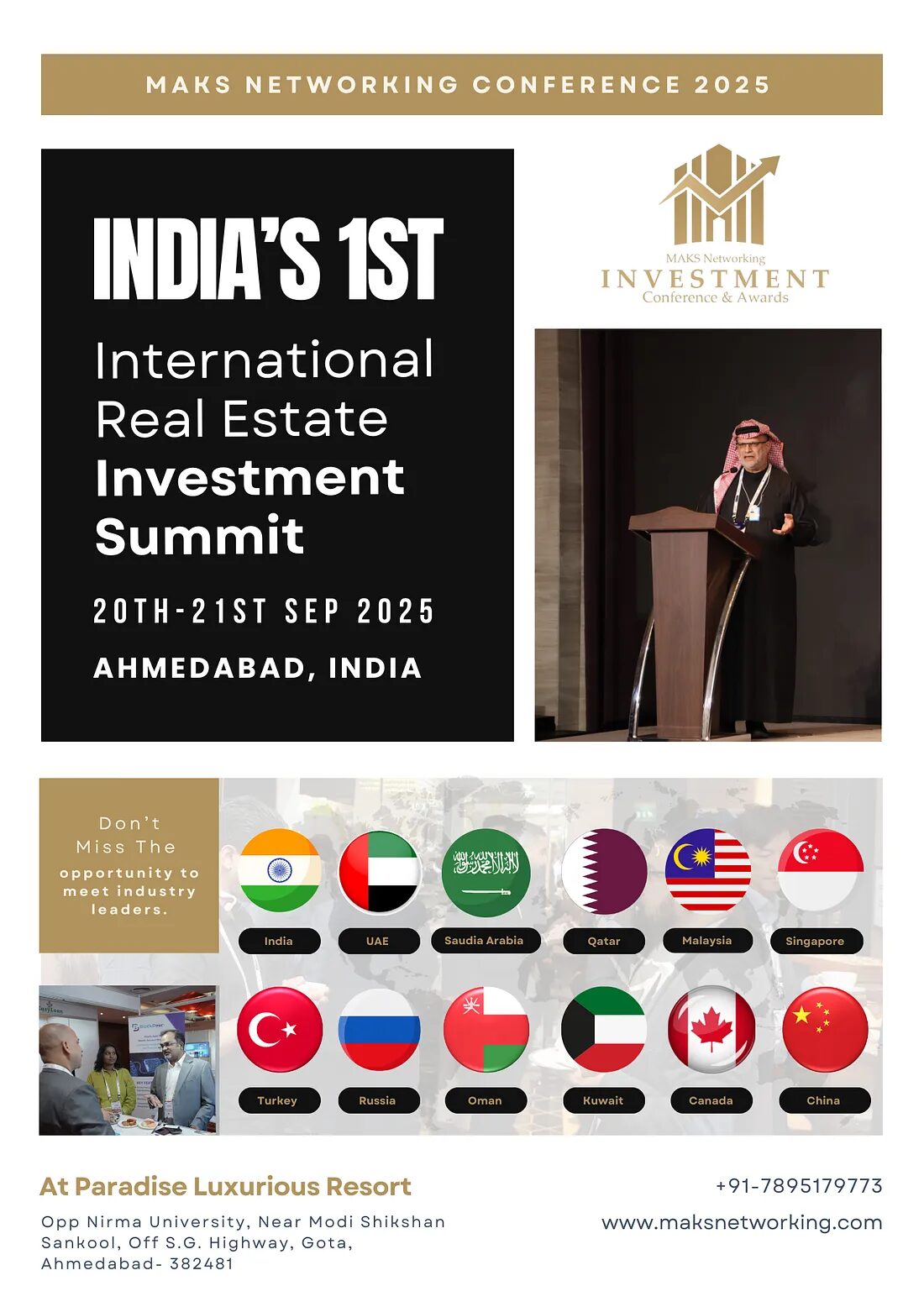 MAKS Networking to Host India’s First International Real Estate Investment Summit in Ahmedabad