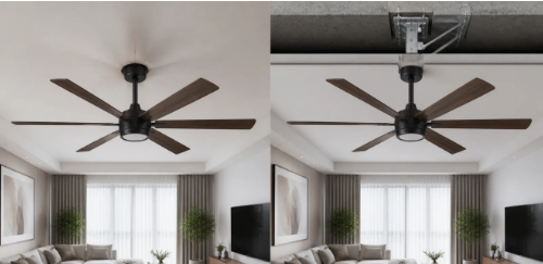 How Much Clearance Does a Large Fan Need Below a False Ceiling?