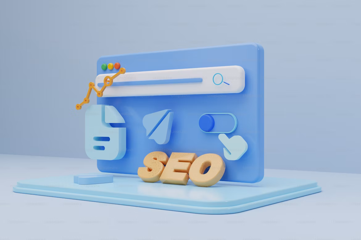3D image of a website page