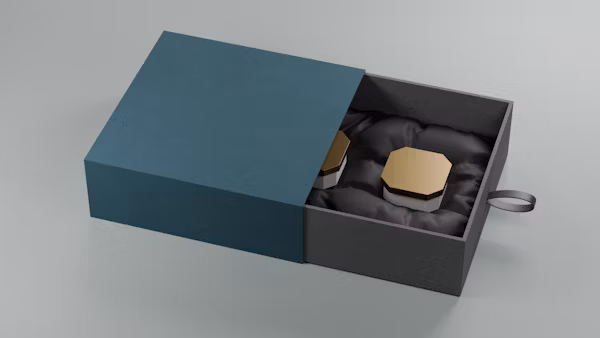 grey and green box