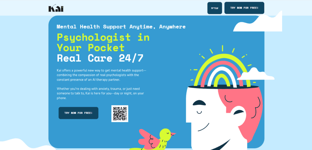 Kai.ai – The Only AI Mental Health Therapist with Real Psychologist Oversight