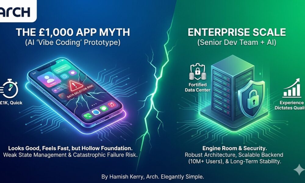 The £1,000 App Myth: Why AI Prototypes Fail at Enterprise Scale