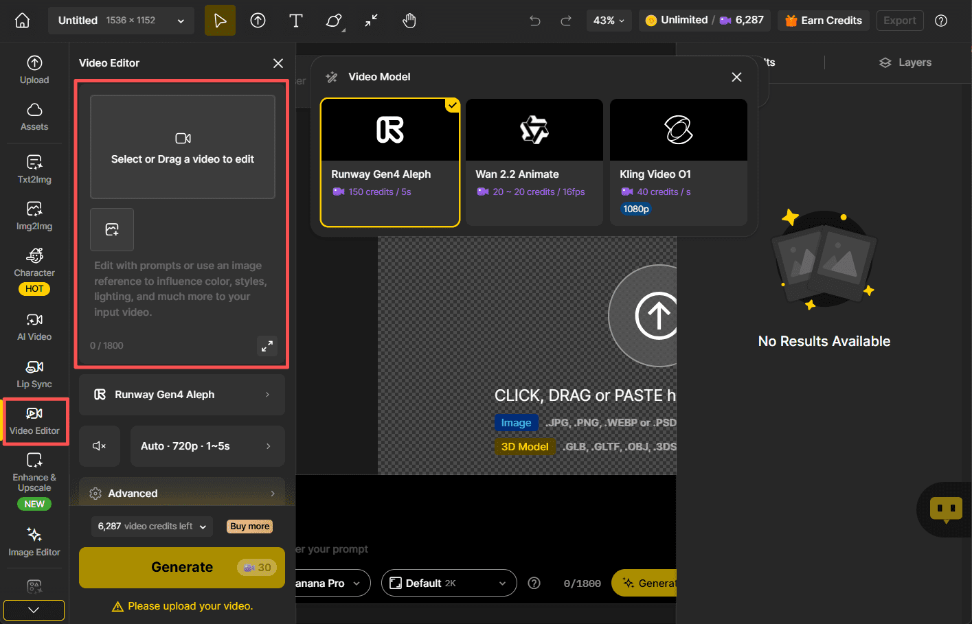 Describe the edits you want, such as adjustments to color, lighting, style, or overall mood. Dzine AI uses these instructions to modify the video.