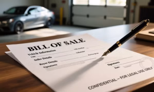 Vehicle Bill of Sale Matters Legally