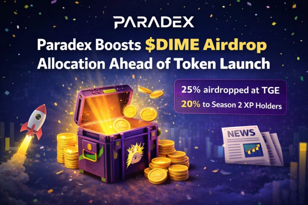 Paradex Boosts $DIME Airdrop Allocation Ahead of Token Launch