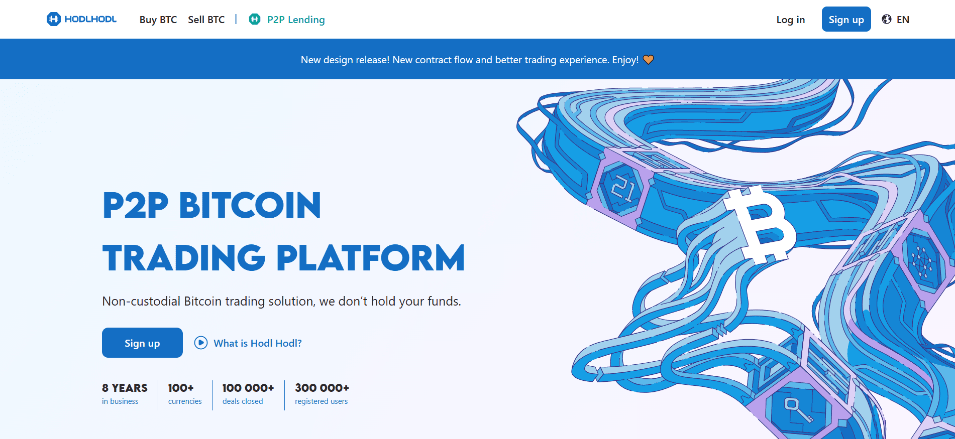HodlHodl non-custodial P2P Bitcoin trading interface with multisig escrow instant crypto exchange.