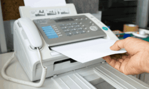 Fax Machine in a Modern Office