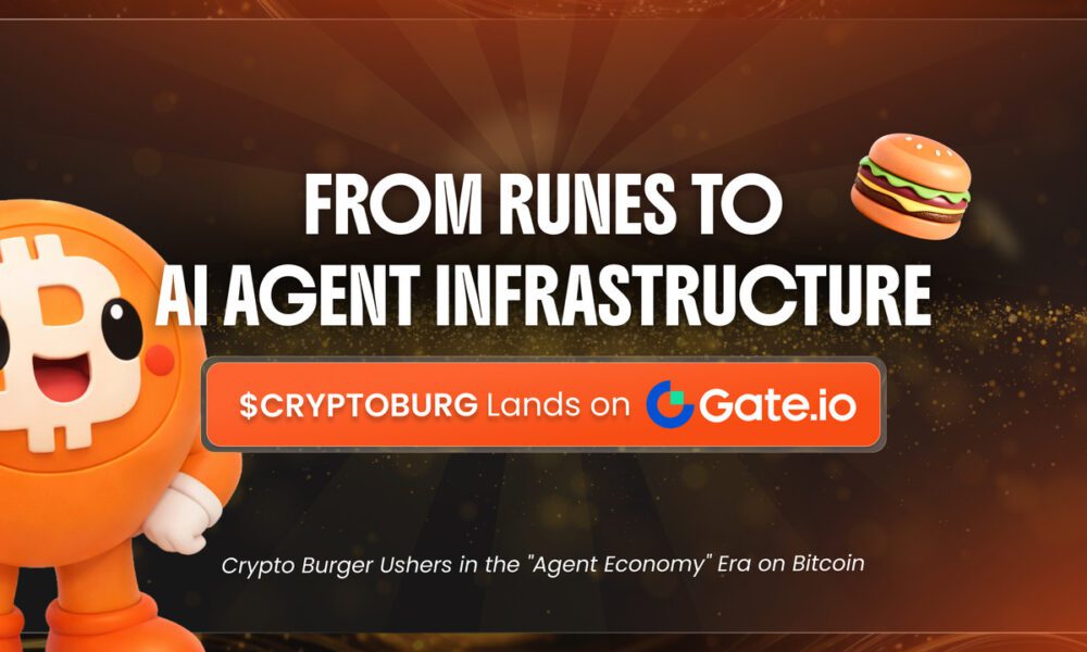 From Runes to AI Agent Infrastructure: $CRYPTOBURG Lands on Gate.io 