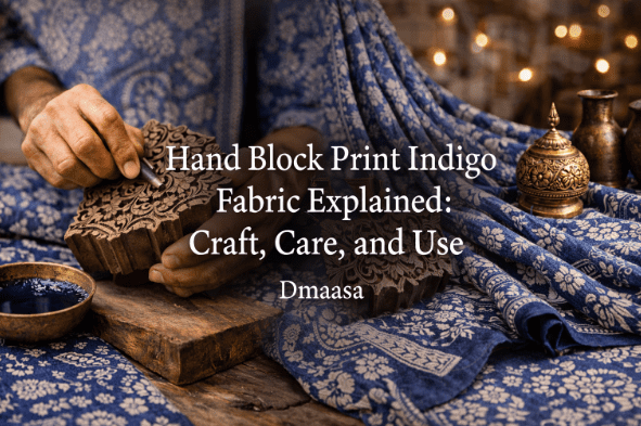 Hand Block Print Indigo Fabric Explained: Craft, Care, and Use | Dmaasa
