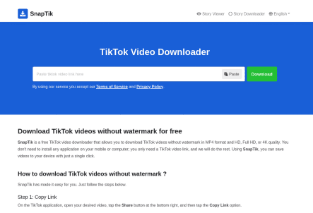 SnapTik: A quick and easy solution to save TikTok videos without watermarks