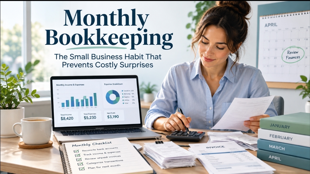 Monthly Bookkeeping: The Small Business Habit That Prevents Costly Surprises