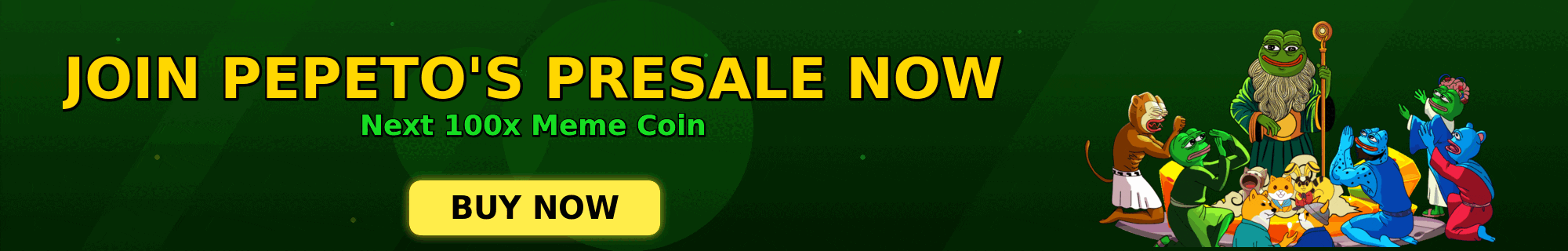Join Pepeto Presale Now - Next 100x Meme Coin - Buy Now