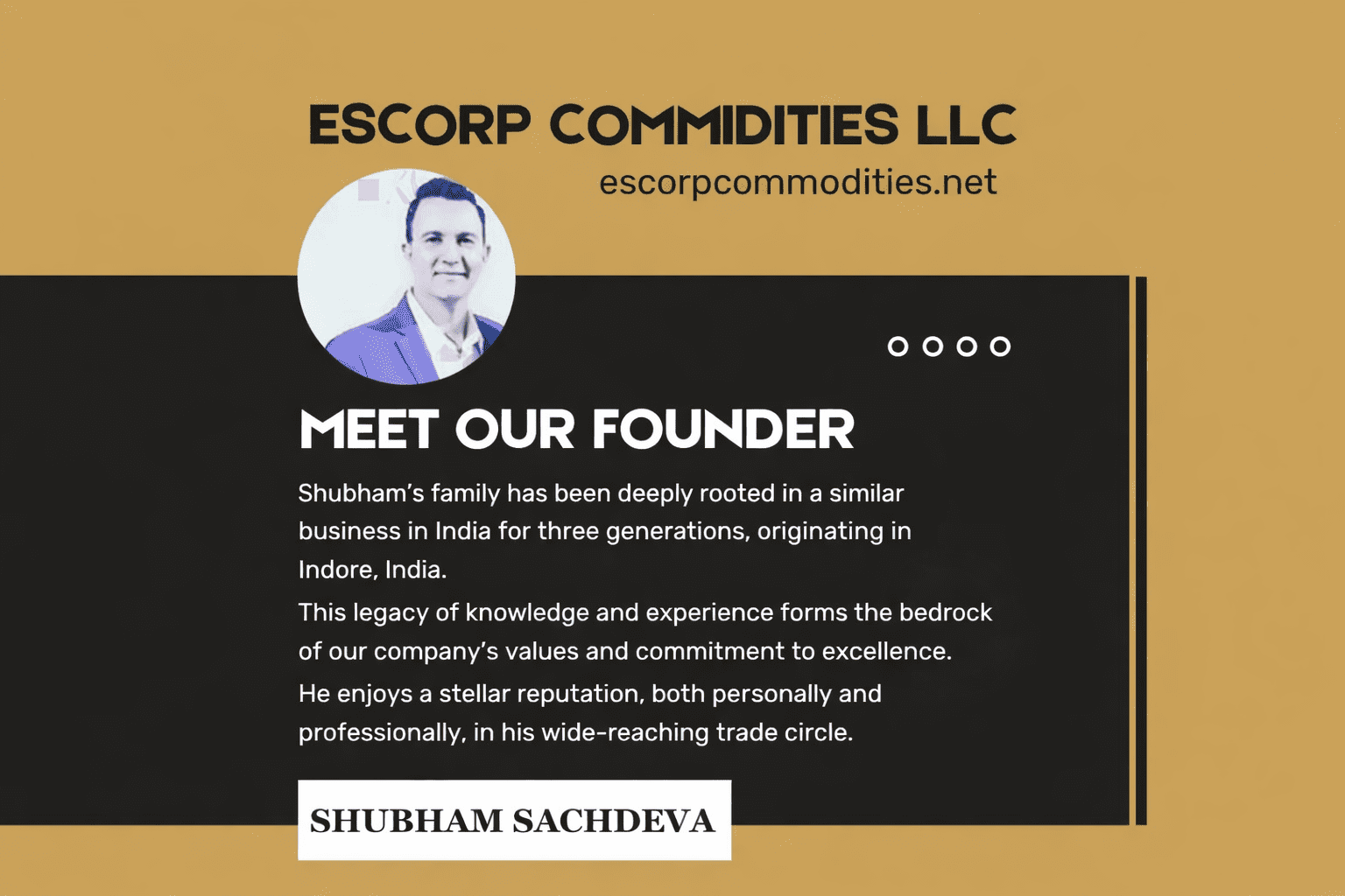 از سال ۲۰۰۳ به بعد: دو دهه رهبری شوبهام ساچدوا در Escorp Commodities