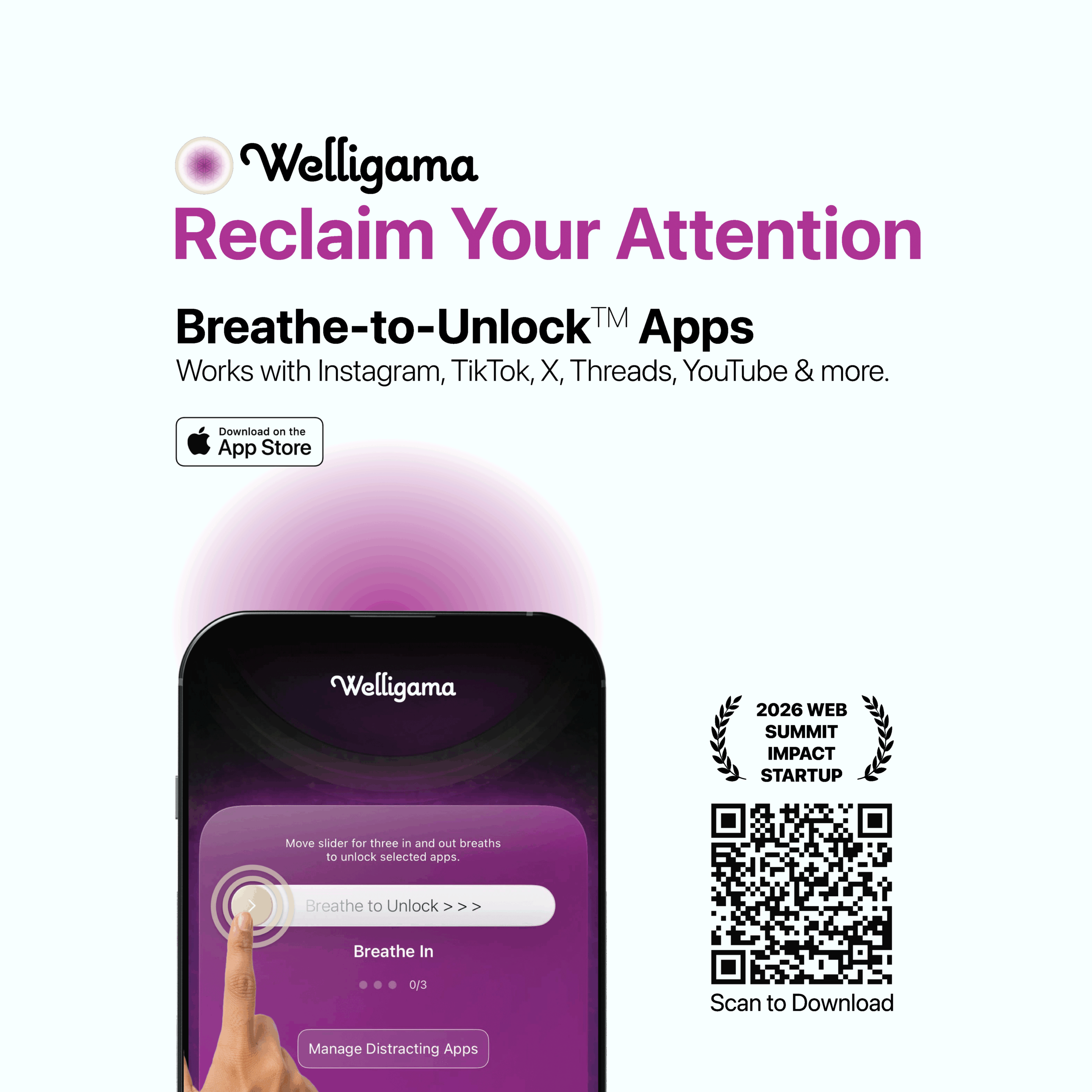 Welligama: Breathe to Unlock Launches to elp Interrupt Compulsive Social Media Use and Doomscrolling