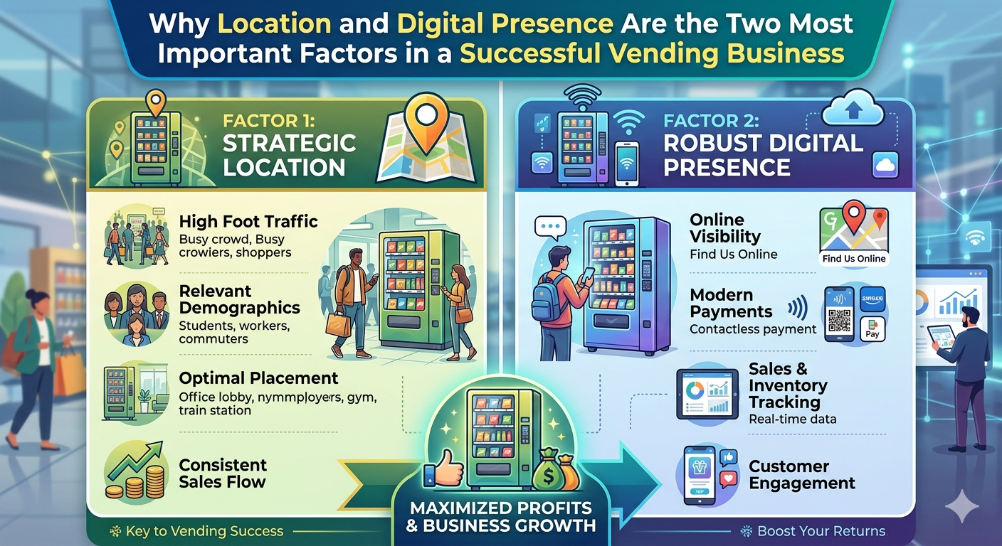 Why Location and Digital Presence Are the Two Most Important Factors in a Successful Vending Business