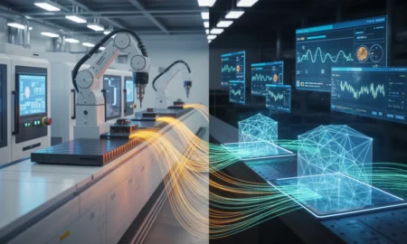 IT-OT convergence in industrial control systems with data integration and analytics visualization