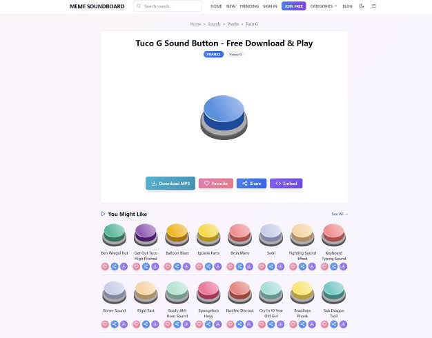 My-Instants.com for Trending Sound Effects and Meme Buttons