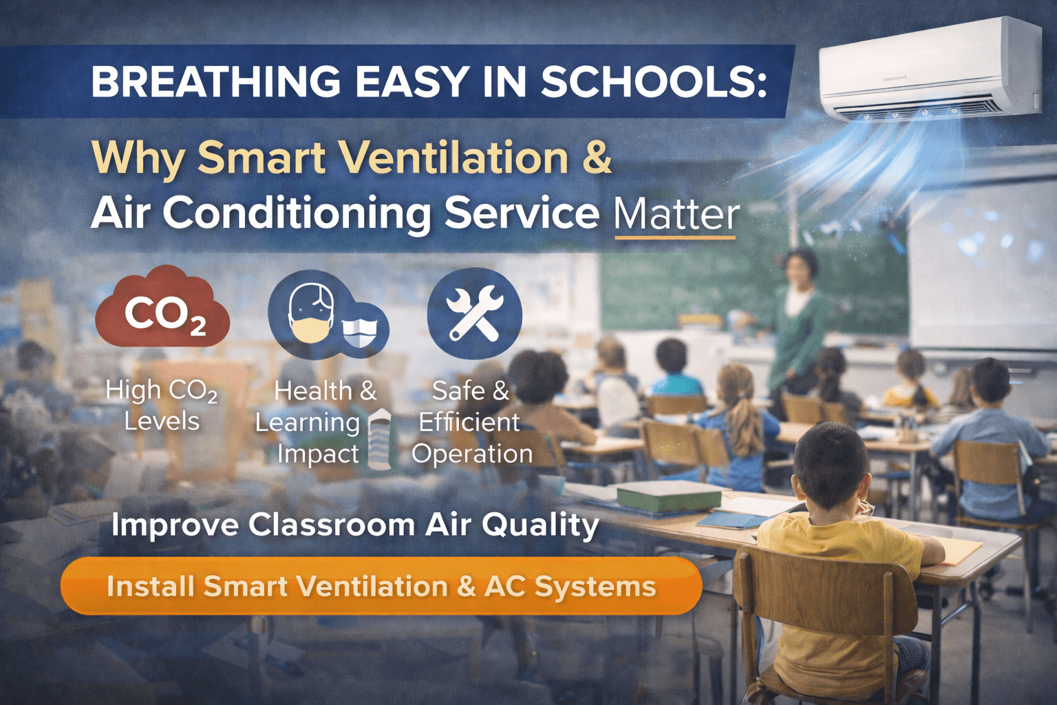 Breathing Easy in Schools: Why Smart Ventilation (and a Good AirConditioning Service) Matters More Than Ever