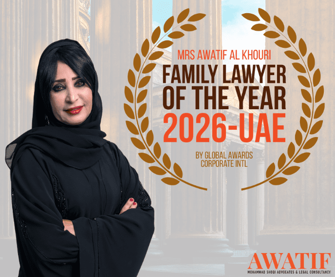 Awatif Mohammed Shoqi Advocates and Legal Consultancy Announces Mrs. Awatif Al Khouri as Winner of Family Lawyer of the Year in 2026 for Excellence in Family Law UAE