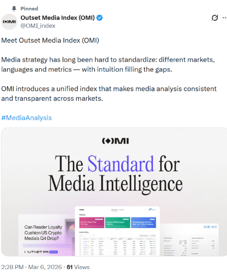 Outset Media Index Arrives Amid Rising Demand to Analyze Media Performance in the Age of News