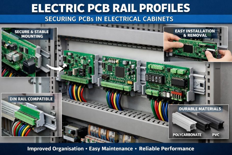 How Electric PCB Rail Profiles Help Secure PCBs in Electrical Cabinets