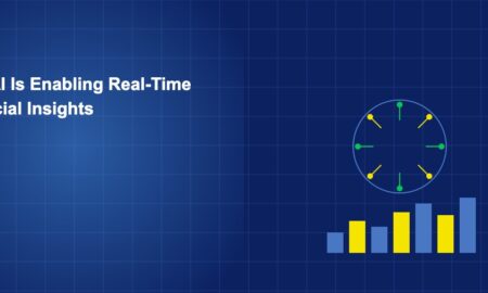 Data processing hub with real-time streaming indicators on dark blue grid