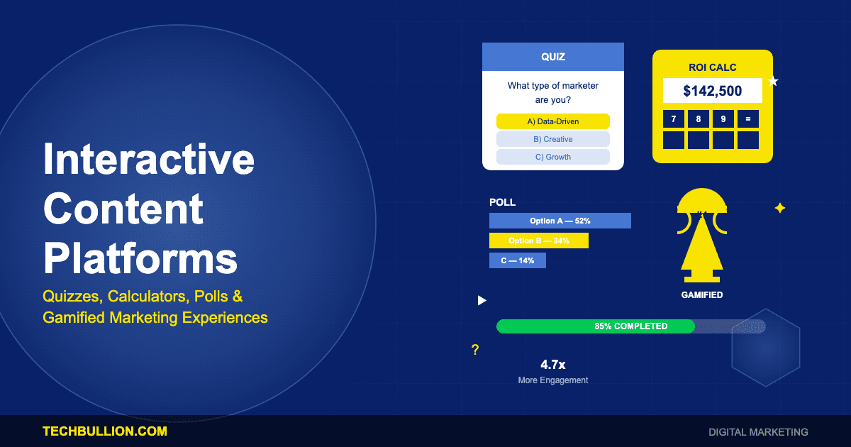 Interactive Content Platforms: Quizzes, Calculators, Polls, and Gamified Marketing Experiences