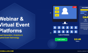 Webinar and virtual event platforms for lead generation, engagement analytics, and hybrid event technology