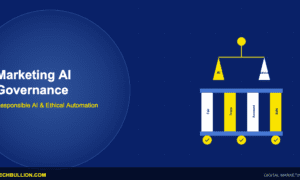Marketing AI governance frameworks for responsible AI, algorithmic transparency, and ethical automation in customer-facing systems