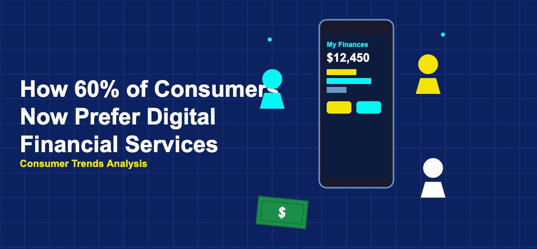 Smartphone with banking UI and people silhouettes