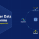 Infographic showing customer data platforms with data sources, identity graphs, activation channels, and API integrations flowing around a central database